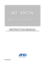 A&D AD-8922A Instruction Manual