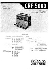 Sony CRF-5080 Service Manual