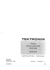 Tektronix 7704A Instruction Manual