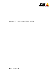 Axis Q6000-E Mk II User Manual