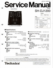 Technics SH-DJ1200 Service Manual