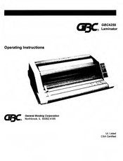 GBC GBC4250 Operating Instructions Manual
