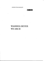 Zanussi WS 1094 H Instruction Booklet
