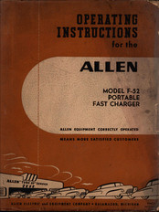allen F-52 Operating Instructions Manual