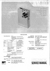 Sony WM-DD Service Manual