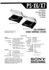 Sony PS-X6 Service Manual