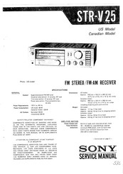 Sony STR-V 25 Service Manual