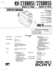 Sony Trinitron KV-27XBR51 Service Manual