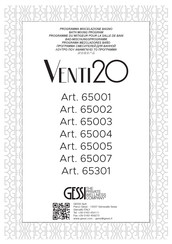 Gessi VENTI2O 65005 Manual
