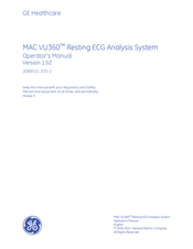 GE MAC VU360 Operator's Manual