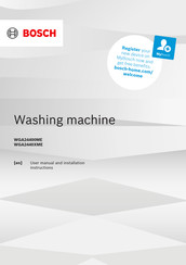 Bosch WGA2440XME User Manual And Installation Instructions