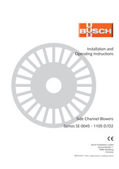 BUSCH Samos SE 0905 D Installation And Operating Instructions Manual