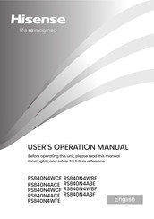 Hisense RS840N4WCF User's Operation Manual