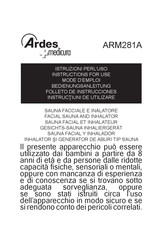 ARDES ARM281A Instructions For Use Manual