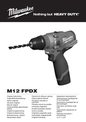 Milwaukee M12 FPDX Original Instructions Manual