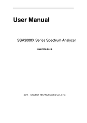 SIGLENT TECHNOLOGIES SSA3000X Series User Manual