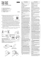 Korg TM-70C Quick Start Manual