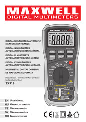 Maxwell Digital Multimeters MX 25 318 User Manual