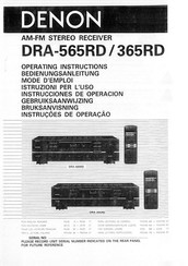 Denon DRA-365RD Operating Instructions Manual