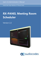 AudioCodes TEAMS-RX-PANEL-MSRP User & Administrator Manual