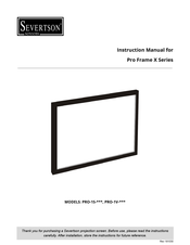 Severtson PRO-1V Series Instruction Manual