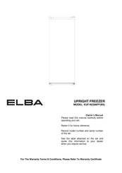 Elba EUF-N2288FF(BS) Owner's Manual