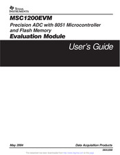 Texas Instruments MSC1200EVM User Manual