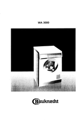 Bauknecht WA 3000 Manual