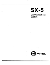 Mitel SX-5 Manual