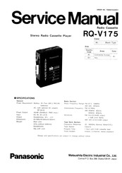 Panasonic RQ-V175 Service Manual