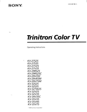Sony Trinitron KV-35V45 Operating Instructions Manual
