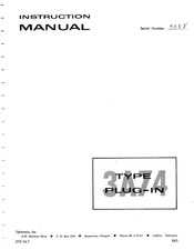 Tektronix 3A74 Instruction Manual