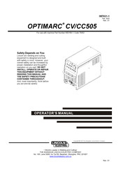Lincoln Electric OPTIMARC CV/CC505 Operator's Manual