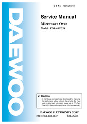 Daewoo KOR-63ND5S Service Manual