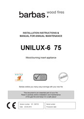barbas UNILUX-6 75 Installation Instructions Manual