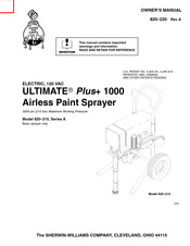 Sherwin-Williams ULTIMATE Plus+ 1000 Owner's Manual