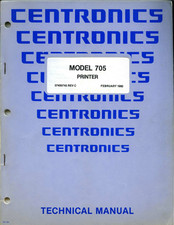 Centronics 705 Technical Manual