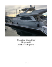Anacortes Yacht Charters Meg Ann lll 1998 5788 Bayliner Operating Manual