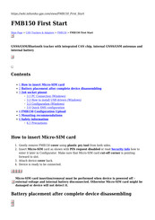 Teltonika Telematics FMB150 First Start-Up Quick Start Manual