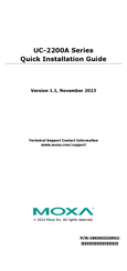Moxa Technologies UC-2200A Series Quick Installation Manual