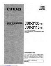 Aiwa CDC-X135 Operating Instructions Manual