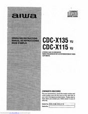Aiwa CDC-X115 Operating Instructions Manual