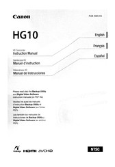Canon HG-10 Instruction Manual