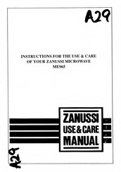 Zanussi ME965 Instructions For The Use & Care
