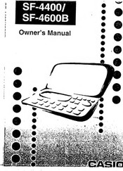 Casio SF-4600B Owner's Manual
