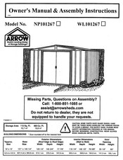Arrow NP101267 Owner's Manual & Assembly Instructions