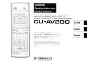 Pioneer CU-AV200 Operating Instructions Manual