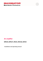 MAXIMATOR SPLV3 Installation And Operating Manual