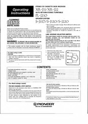 Pioneer XR-J11 Operating Instructions Manual