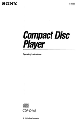 Sony CDP-C445 Operating Instructions Manual